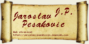 Jaroslav Pešaković vizit kartica